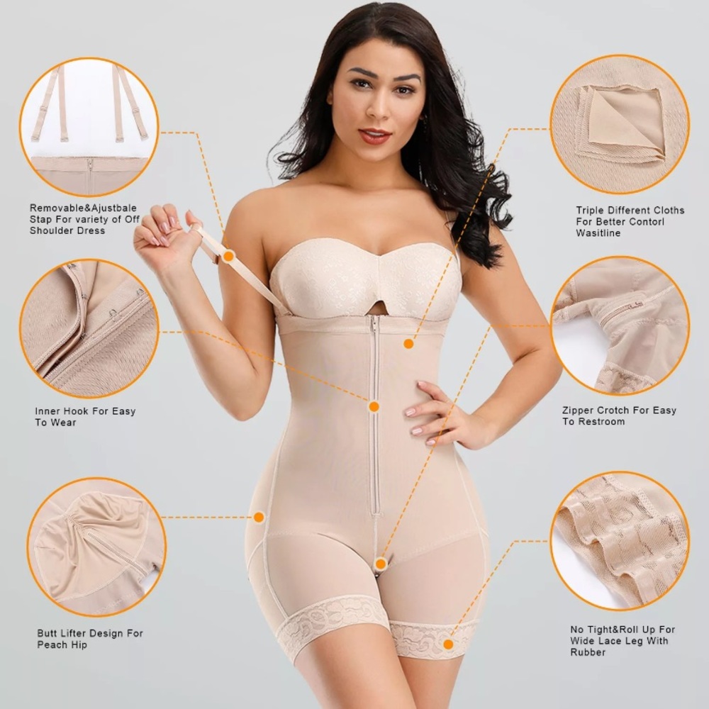 Women's Beige Shapewear Bodysuit